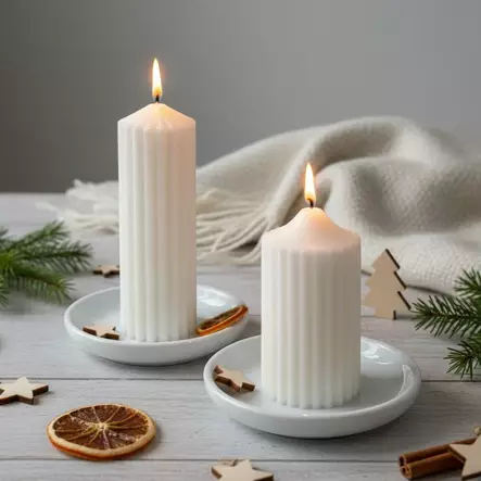 Oliva vekkikynttilä, valkoinen - Oliva-oliivikynttilät - 21120401 - 1