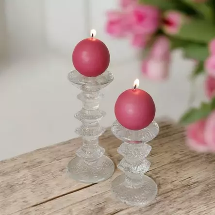 Jalallinen pallokynttilä, marjapuuro, 2 kpl/pkt - Pallokynttilät - 1402092 - 1