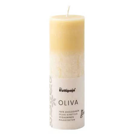 OLIVA-kynttilä, okra 5x15 cm - Oliva-oliivikynttilät - 2110404 - 1