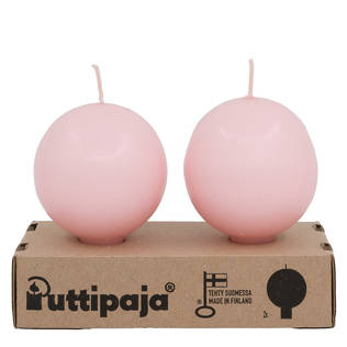 Jalallinen pallokynttilä, vaaleanpunainen, 2 kpl/pkt - Pallokynttilät - 1402008 - 2