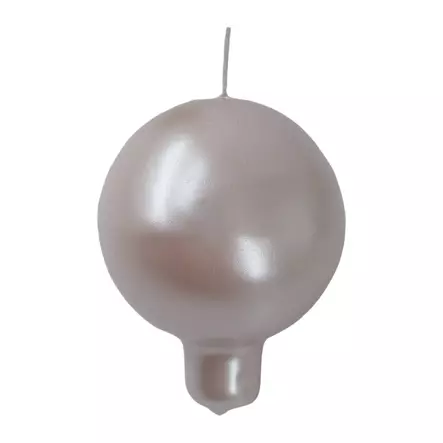 Helmiäishohto pallokynttilä, puuteri, 2 kpl/pkt - Metallihohtokynttilät - 19020128 - 1